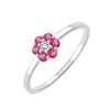 Bague rubis et diamant en or 18 carats
