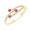 Bague rubis et diamant en or 18 carats