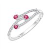 Bague rubis et diamant en or 18 carats