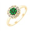 Bague émeraude et diamant en or 18 carats