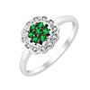 Bague émeraude et diamant en or 18 carats