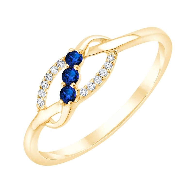 Bague saphir et diamant en or 18 carats