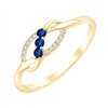 Bague saphir et diamant en or 18 carats