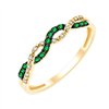 Bague émeraude et diamant en or 18 carats