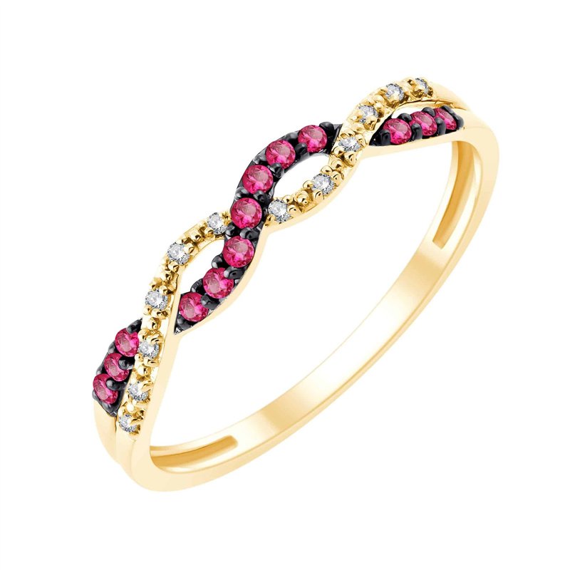 Bague rubis et diamant en or 18 carats