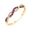 Bague rubis et diamant en or 18 carats
