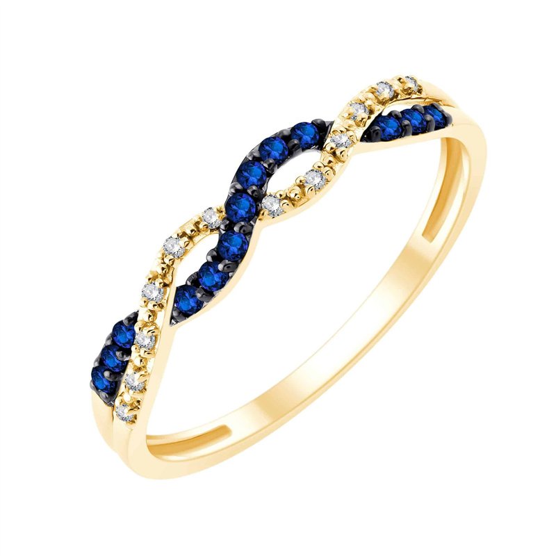 Bague saphir et diamant en or 18 carats