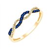 Bague saphir et diamant en or 18 carats
