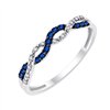 Bague saphir et diamant en or 18 carats