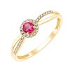 Bague rubis et diamant en or 18 carats