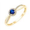 Bague saphir et diamant en or 18 carats