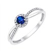 Bague saphir et diamant en or 18 carats