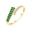 Bague émeraude et saphir en or 18 carats