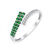 Bague émeraude et saphir en or 18 carats