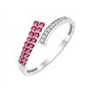 Bague rubis et diamant en or 18 carats