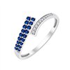 Bague saphir et diamant en or 18 carats