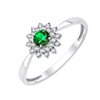 Bague émeraude et diamant en or 18 carats