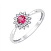 Bague rubis et diamant en or 18 carats