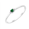 Bague émeraude et diamant en or 18 carats