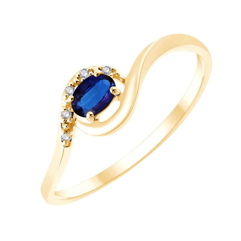 Bague saphir et diamant en or 18 carats