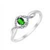 Bague émeraude et diamant en or 18 carats