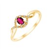 Bague rubis et diamant en or 18 carats