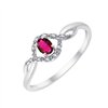 Bague rubis et diamant en or 18 carats
