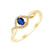 Bague saphir et diamant en or 18 carats
