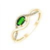 Bague émeraude et diamant en or 18 carats