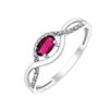Bague rubis et diamant en or 18 carats