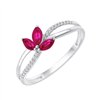 Bague rubis et diamant en or 18 carats