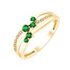 Bague émeraude et diamant en or 18 carats