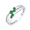 Bague émeraude et diamant en or 18 carats