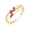 Bague rubis et diamant en or 18 carats