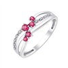 Bague rubis et diamant en or 18 carats