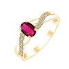 Bague rubis et diamant en or 18 carats