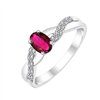 Bague rubis et diamant en or 18 carats
