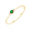 Bague émeraude et diamant en or 18 carats