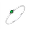 Bague émeraude et diamant en or 18 carats