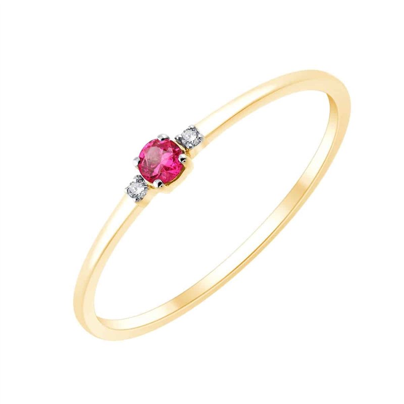 Bague rubis et diamant en or 18 carats