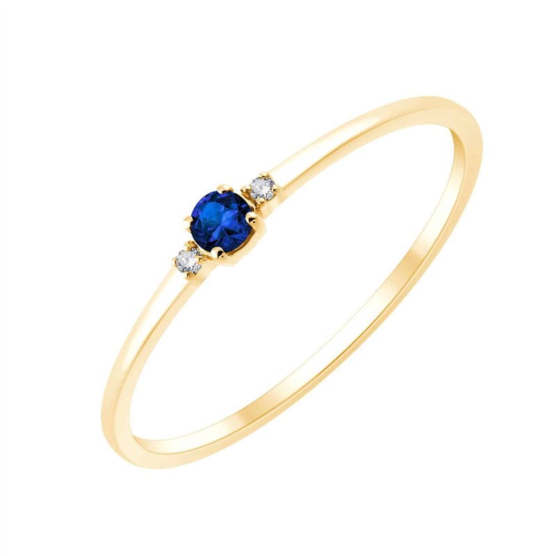 Bague saphir et diamant en or 18 carats