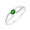 Bague émeraude et diamant en or 18 carats