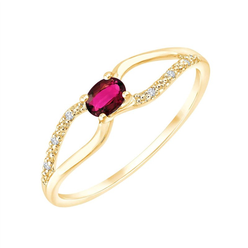 Bague rubis et diamant en or 18 carats