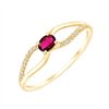 Bague rubis et diamant en or 18 carats