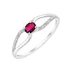 Bague rubis et diamant en or 18 carats
