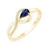 Bague saphir et diamant en or 18 carats