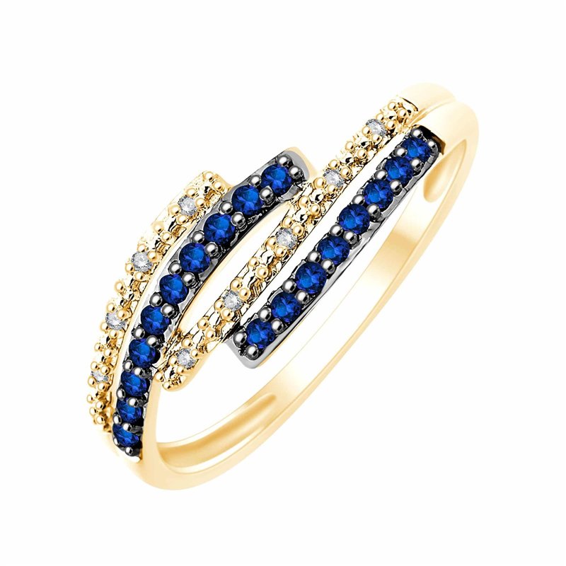 Bague saphir et diamant en or 18 carats