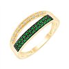 Bague émeraude et diamant en or 18 carats