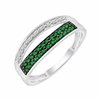 Bague émeraude et diamant en or 18 carats