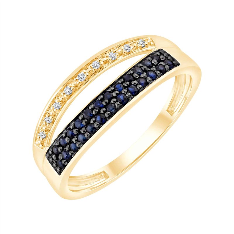 Bague saphir et diamant en or 18 carats